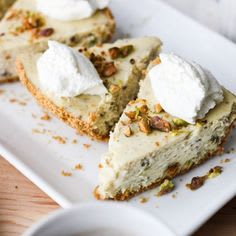 Pistachio Cardamom Cheesecake